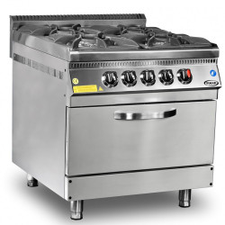 90S-M015-4F GAZLI KUZİNE – Gazlı/LPG | Paslanmaz Çelik | Termostatlı | Restoran Kullanımı