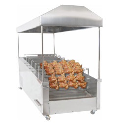 KM012-6 KÖMÜRLÜ YATAY TİP PİLİÇ MAKİNESİ 60&#39;LI – Paslanmaz Çelik | Restoran Kullanımı