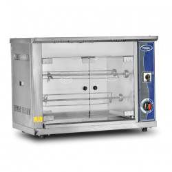 M001-E ELEKTRİKLİ SETÜSTÜ PİLİÇ ÇEVİRME MAKİNESİ 6&#39;LI – Elektrikli | Setüstü | 4'li | Paslanmaz Çelik | Restoran Kullanımı