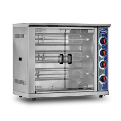 M003-DE DİK TİP PİLİÇ ÇEVİRME MAKİNESİ 12&#39;Lİ – Elektrikli | Dik Tip | 4'li | Paslanmaz Çelik | Restoran Kullanımı