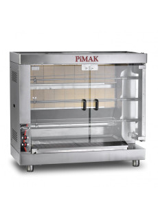 M004-K KOLLU SETÜSTÜ PİLİÇ ÇEVİRME MAKİNESİ 15&#39;Lİ – Gazlı/LPG | Setüstü | Tamburlu | Paslanmaz Çelik | Restoran Kullanımı
