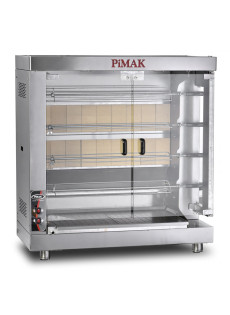 M005-K KOLLU SETÜSTÜ PİLİÇ ÇEVİRME MAKİNESİ 20&#39;Lİ – Gazlı/LPG | Setüstü | Tamburlu | Paslanmaz Çelik | Restoran Kullanımı