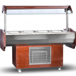 M044-1 ORTA TİP SOĞUTUCULU SALAD BAR – Paslanmaz Çelik | Termostatlı | Restoran Kullanımı