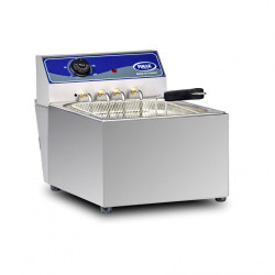 M060 EKONOMİK MODEL FRİTÖZ – Paslanmaz Çelik | Termostatlı – M060 Bu fritöz, evde lezzetli kızarmış yiyecekler hazırlamak için pratik bir seçenekt