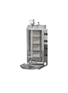 M77-1(4P) ÜST MOTORLU DÖNER MAKİNESİ 4 Radyanlı – Gazlı/LPG | Paslanmaz Çelik | Restoran Kullanımı
