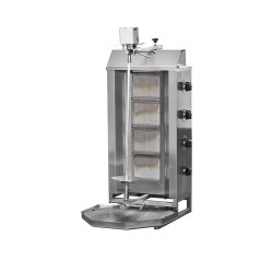 M77-1(5P) ÜST MOTORLU DÖNER MAKİNESİ 5 Radyanlı – Gazlı/LPG | Paslanmaz Çelik | Restoran Kullanımı